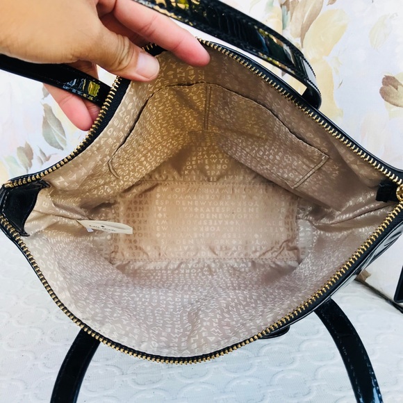 Kate Spade Small Black Patent Leather Tote